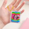 2 Inch Mini Photo Album Snap Button Design Backpack Keyring Photo Card Holder Portable Name Card Book Cartoon Transparent Album
