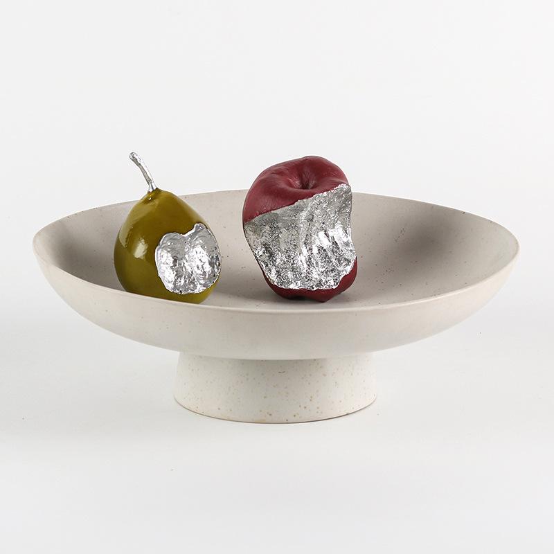 Простая круглая тарелка с фруктами, модель тарелки для закусок в гостиной, журнальный столик, столик для хранения, украшение для подноса