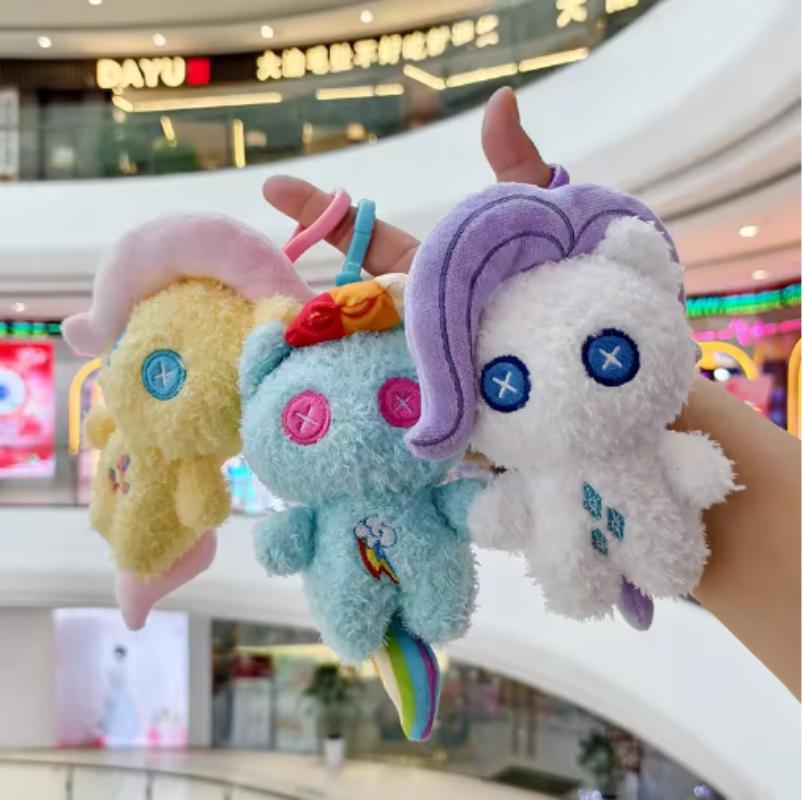 Плюшевые кулоны My Little Pony Мягкий брелок-игрушка Украшения для сумки рюкзака Эплджек Пинки Пай Рождественский подарок