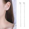 2022 Trend Korean Long Wire Tassel Thread Chain Climb Star Heart Beads Pendants Dangle Drop Earrings Straight Hanging Earings