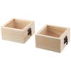 1/3pcs Natural Colour Gift Wrapping Wooden Box Wooden/Glass Wooden Household Storage Box Bedroom