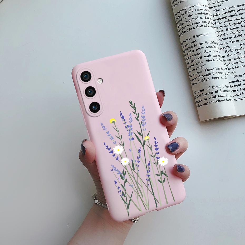 Для Samsung Galaxy S23 FE 5G Матовый чехол для телефона Милый мультяшный кот Мягкая силиконовая задняя крышка Для Samsung S23 FE S23FE S 23 FE 5G Чехол