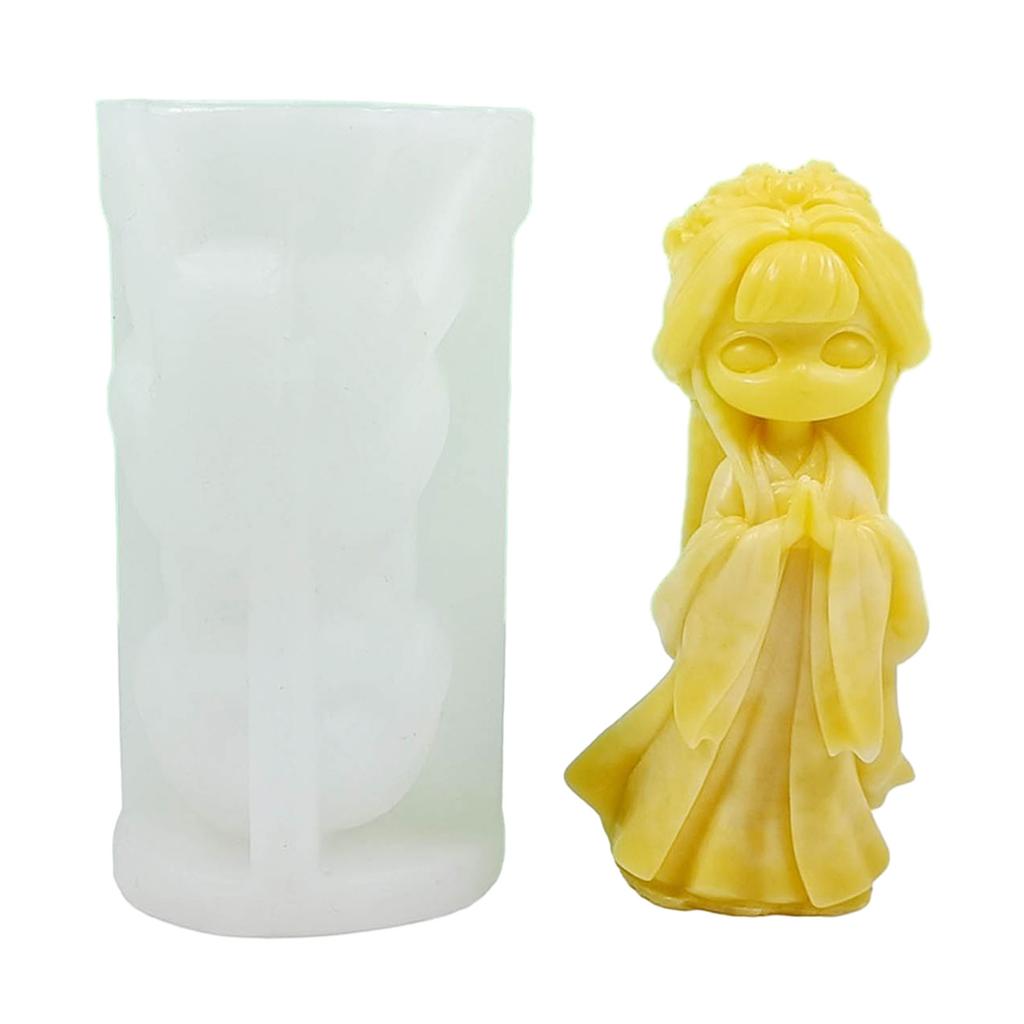 Ancient Doll Candle Silicone Mold 3D Girl Aromatherapy Plaster Soap Resin Mold DIY Chocolate Cake Baking Tool Home Decor