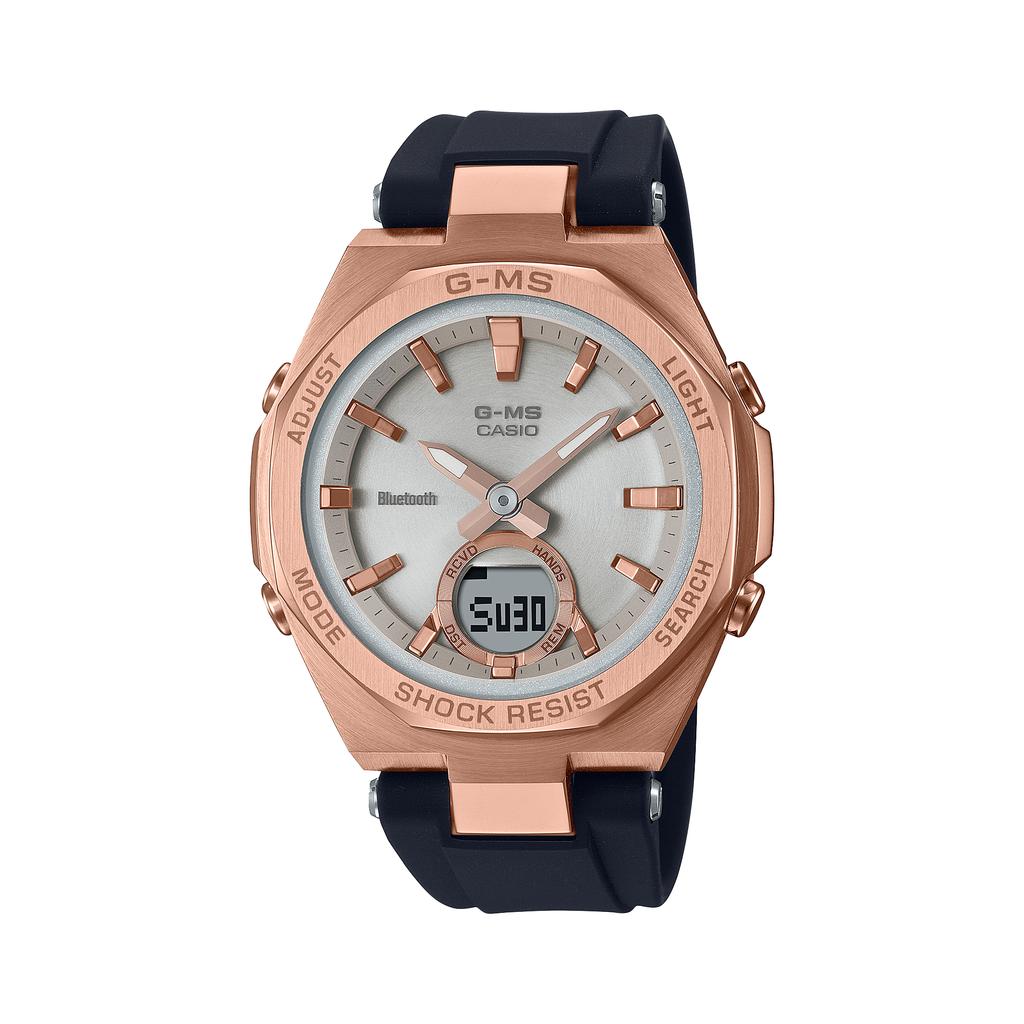 Casio Мужские кварцевые часы из нержавеющей стали MSG-B100G-1A, водонепроницаемые до 100 м, ударопрочные