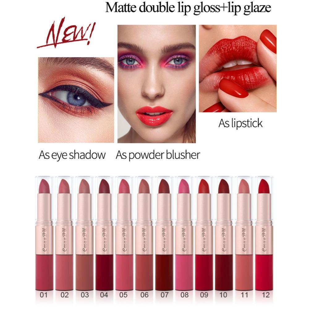 CmaaDu 3: красный цвет «два в одном» и блеск для губ, не окрашивая и не вешая чашку