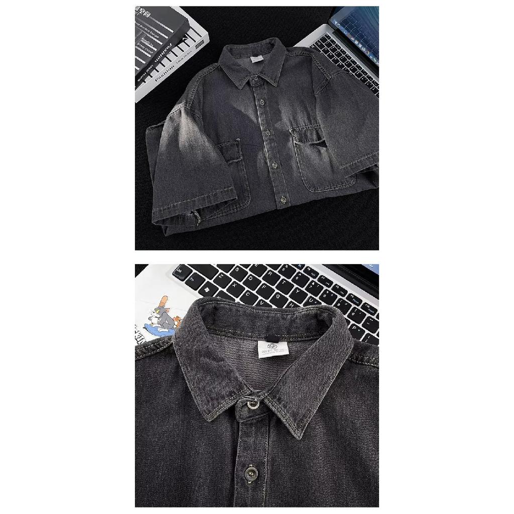 Мужская рубашка с короткими рукавами, дизайнерская, нишевая, летняя, трендовая, универсальная, красивая, повседневная