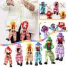 Funny Colorful Pull String Puppet Vintage Clown, Wooden Marionette Toy With Joint Activity For Baby Boys Or Girls