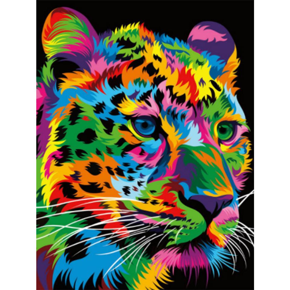 DIY 5D Diamond Painting Animal Lion Cat Monkey Cross Stitch Kit Diamond Embroidery Mosaic Art Picture Rhinestone Decoration Gift