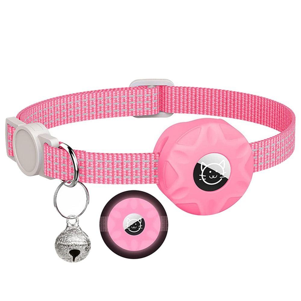 Cat Adjustable Reflective For Apple Airtags Holder Tracker Box Pet Collar Anti-lost Collar