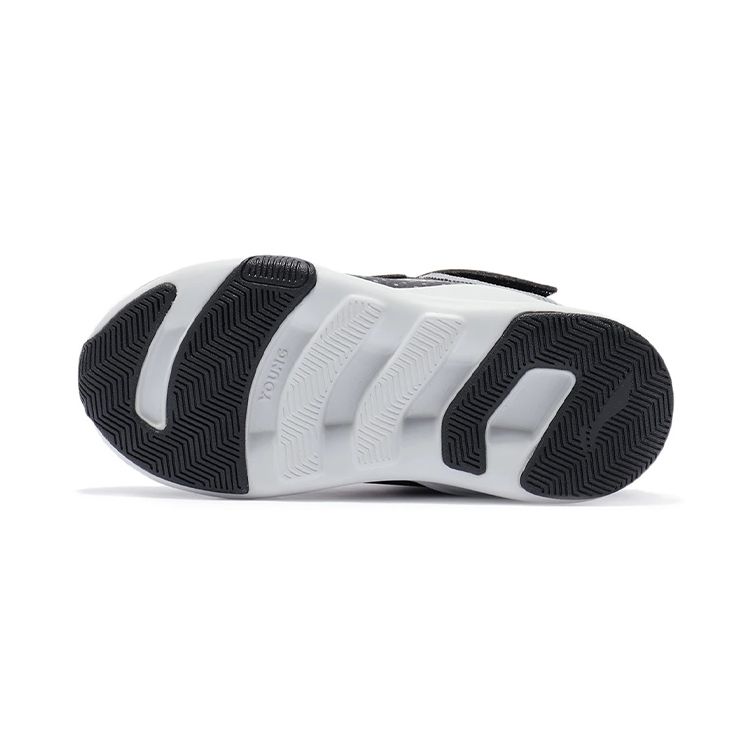 LiNing Absolute Rock Rebound Shock Absorption Non-Slip Mid-Top Kids Running Shoes Kids Running Shoes Black YKNR122-15