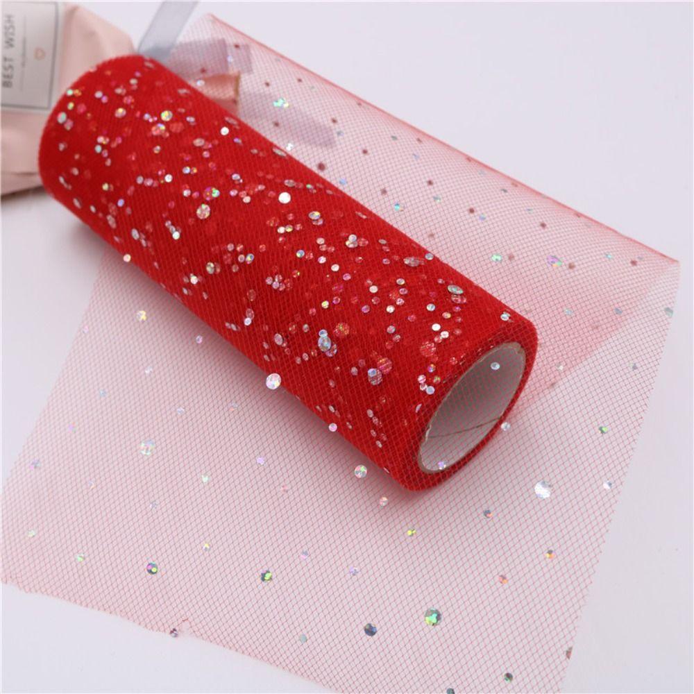 Украшения на день рождения органза лазерная марля тюль ткань блестящий пайетки тюль рулон 10 ярдов 15 см