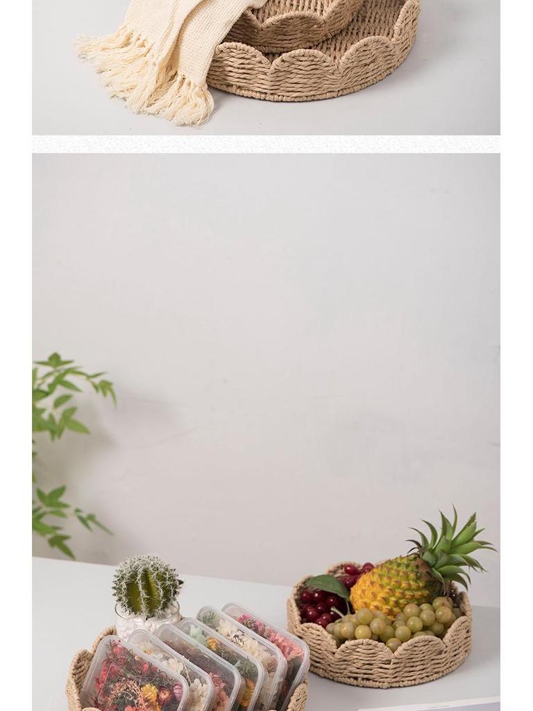 Modern Minimalist Hand-Woven Paper Rope Storage Basket - Desktop Organizer and Creative Home Decor