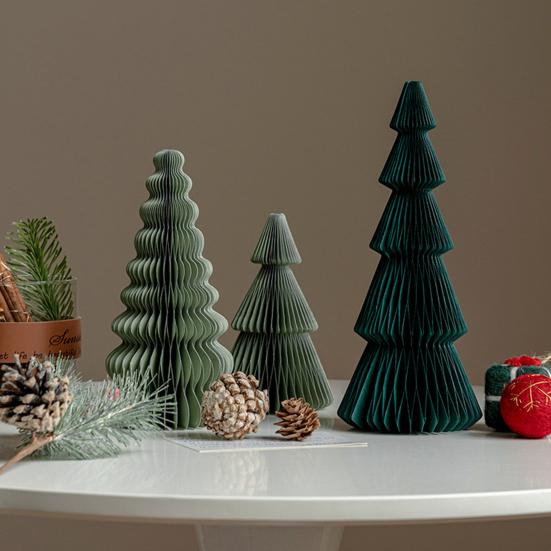 Yousheng Paper Рождественская елка 3D сотовая бумага рождественская елка украшение деревенский настольный центральный элемент для офиса домашний школьный декор