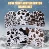 Cow Print Beanie Women Men, Cow Print Knit Cuffed Beanie Highland Cow Hat Warm