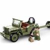 143 шт., военная машина, Вторая мировая война, высадка в Нормандии, США, WILLYS, наборы строительных блоков для автомобилей, армейский автомобиль, классическая модель, кирпичи, детские игрушки