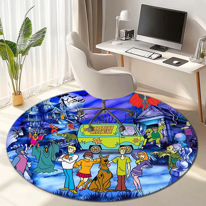 Halloween supernatural comedy adventure movie Scooby-Doo Round Carpet Soft Home Decoration Corridor Table and Chair Anti slip Outdoor Floor Mat rug 19