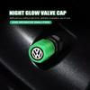 New 2026 4PCS Car Luminous Tire Valve Cap Fluorescent Night Glowing Decor For Volkswagen VW Passat Golf 4 5 6 Tiguan Polo Scirocco Jetta