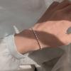 S925 Sterling Silver Argent Pur Beads Bracelet Retro Simple Korean Style Ins Style Chain Fashionable Rice Grain Bracelet Ornament