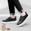 Genuine Leather 6CM Height Increase Couple Shoes Comfortable Breathable Elevator Sneakers for Men Women Lightweight Casual Sport