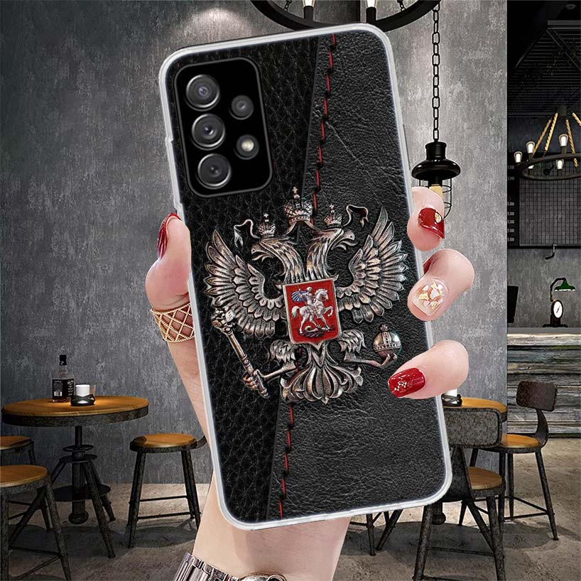 Russia Russian Flags Emblem Soft Phone Case For Samsung Galaxy A13 A14 A15 A16 A17 A53 A54 A55 A56 A57 A33 A34 A35 A36 A37 A23 A