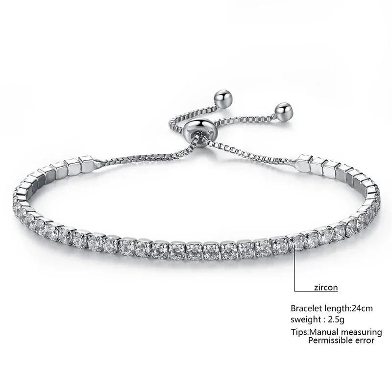 Bling Diamond Bracelet Women's Fashion Jewelry Accessories Bangles Engagement Wedding Chain Gift Women Elegant Steampunk