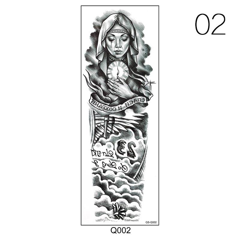 1 шт. татуировка наклейка полный цветок рука рыба павлин лотос узор временный макияж боди-арт