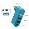 Поворотный USB-хаб USB 3.0 2.0 Type-C, USB-разветвитель на 4 порта, Мультиэкспандер для компьютера, ноутбука, Macbook, U-диска, Передача данных