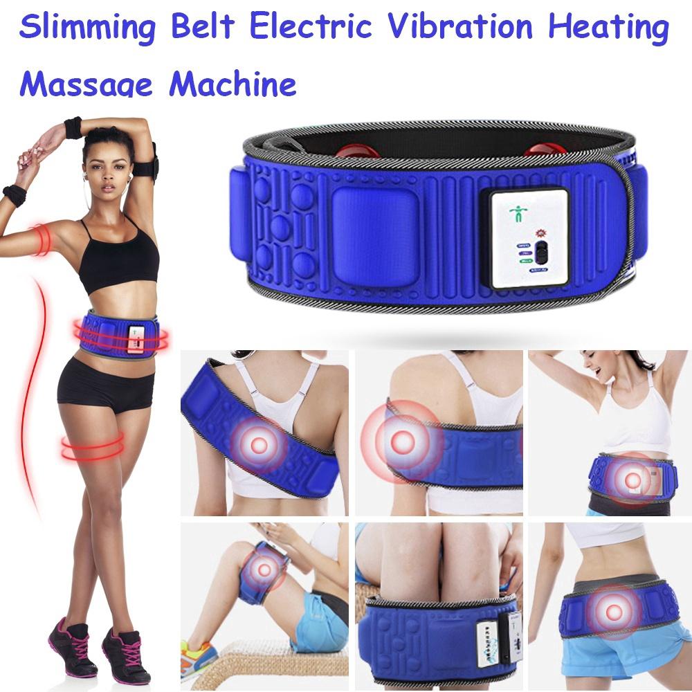 100-240V Slimming Belt Massage Electric Vibrating Waist Exercise Leg Belly Fat Burning Heating Massager