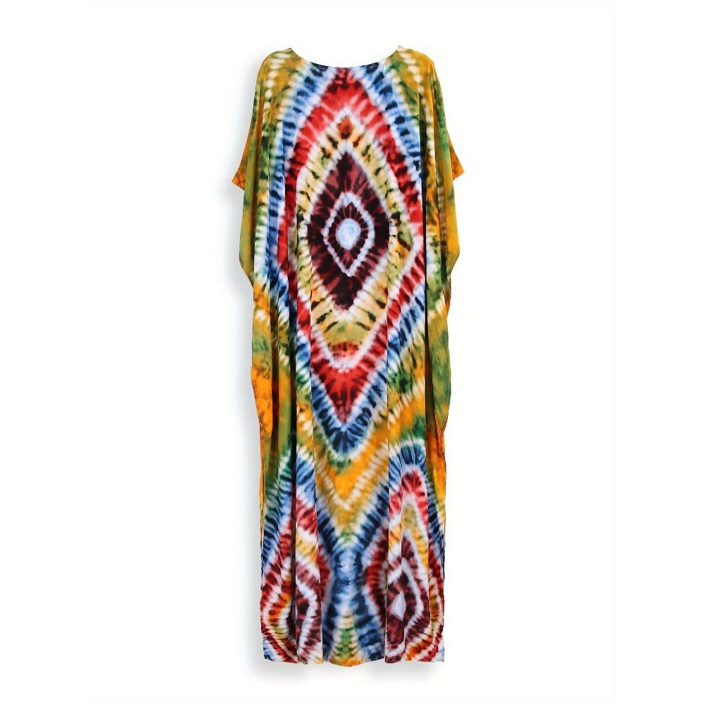 Богемное свободное красочное платье, повседневное платье для отпуска на каждый день летом и весной, женская одежда
