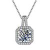 New Female 925 Sterling Silver Gemstone Zircon Cz Party Wedding Women Charm Choker Pendant Necklace Ladies Bridal Jewelry