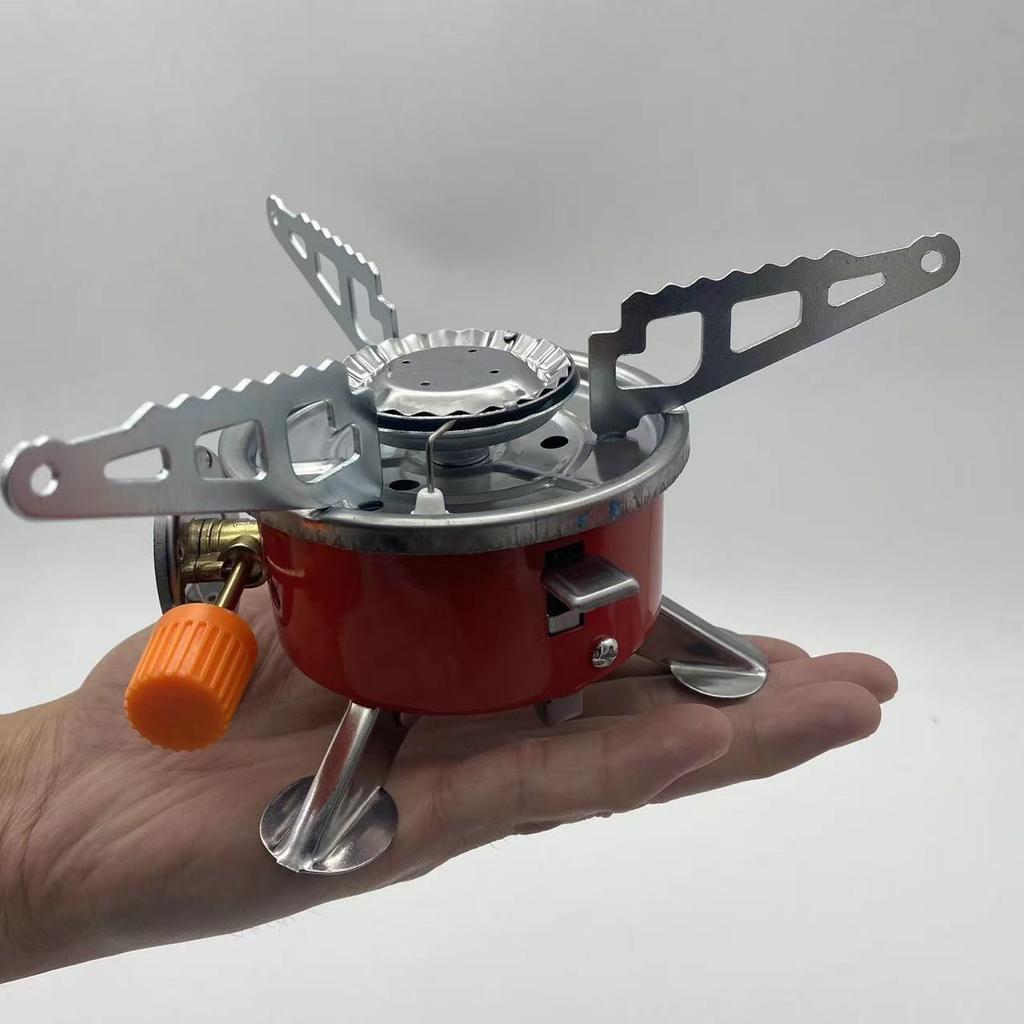 Portable Round Butane Cartridge Stove, Compact Butane Stove for Outdoor Camping and Cooking