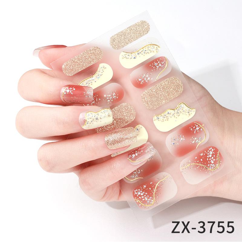 Наклейки для дизайна ногтей 3D Diamond Nail Color Diamond Nail Stickers Японские и корейские маленькие свежие наклейки для дизайна ногтей Водонепроницаемые наклейки для дизайна ногтей