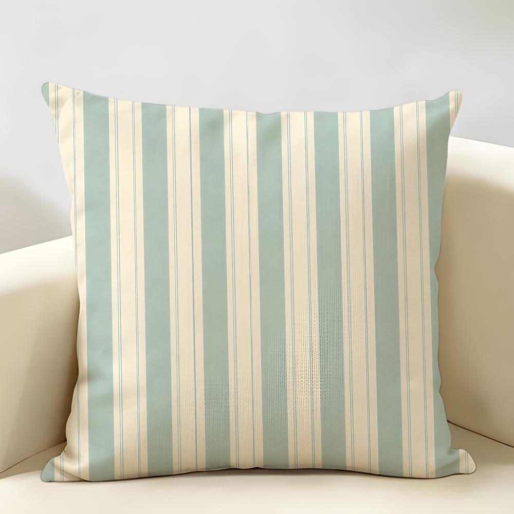 Color Stripes Minimalist Modern Art Cushion Cover Natural Linen Organic Fabric DoubleSided Printing Sofa Home Decor Pillow Case