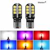2Pcs W5W T10 Led Canbus 168 194 LED Bulb 24 SMD Car Side Marker Light License Plate Lamp White Blue Yellow Red Pink 12V 6000K