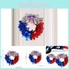 Festive Red Silver Blue Independence Day Wreath With Bow For Home And Yard