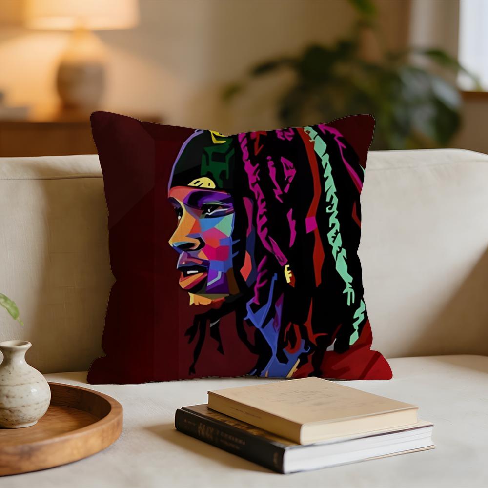 Rapper KKing VVon Cushion Cover Short plush pillowcase for bed sofa carwashable