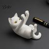Portable Phone Stand 3D Printed Cat Holder, Lying Kitten Mobile Stand, Lightweight Holder Figurine for Home Office Desk Decor, Gift Lovers Accessories