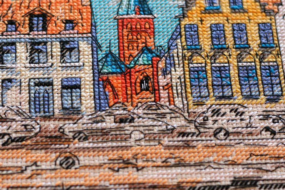Cross Stitch Kit Abris Art Colored Town