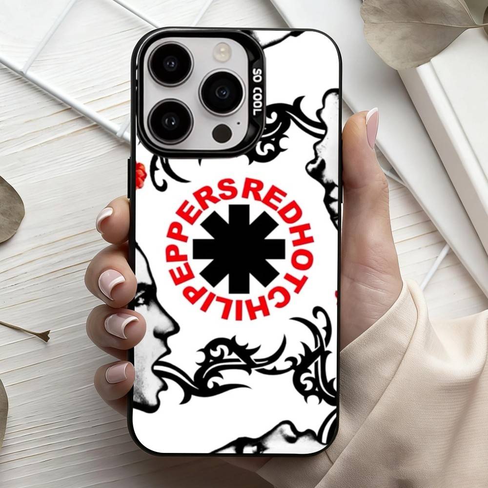 Незабываемый чехол для телефона с изображением группы Red Hot Chili P-Peppers для iPhone 17, 16, 15, 14, 13, 12, 11 Plus, Pro Max, Черный, Конфетный, Посеребренный
