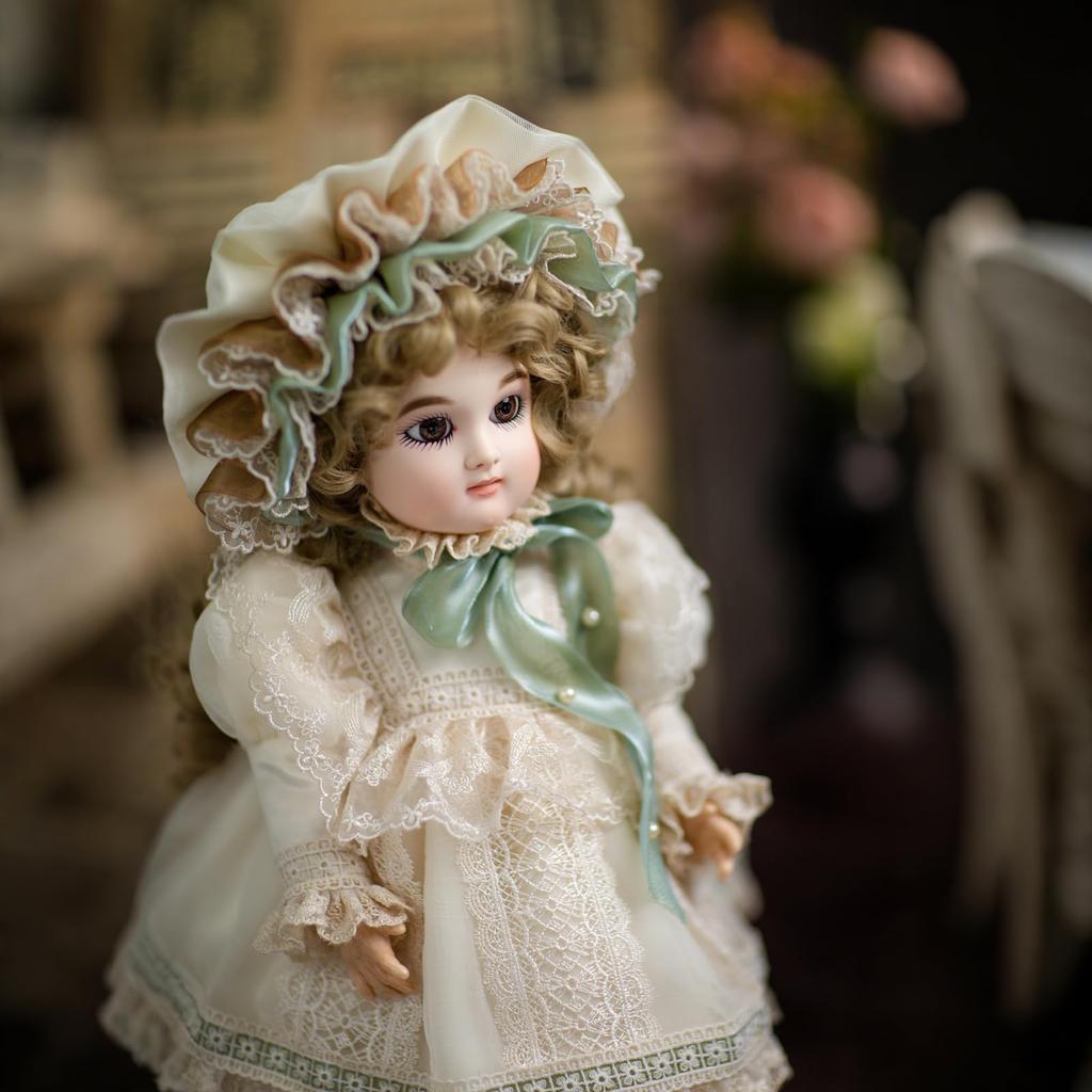 Кукла BJD Biscuit 16 дюймов от Cloveray, платье в викторианском стиле, шарниры с текстурой под дерево, позируемая ПВХ кукла под бисквит, для демонстрации, декора, подарок на день рождения, поставляется в