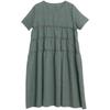 Loose Plus Size Women's Fashion Style Casual Medium Long Short Sleeve Dress