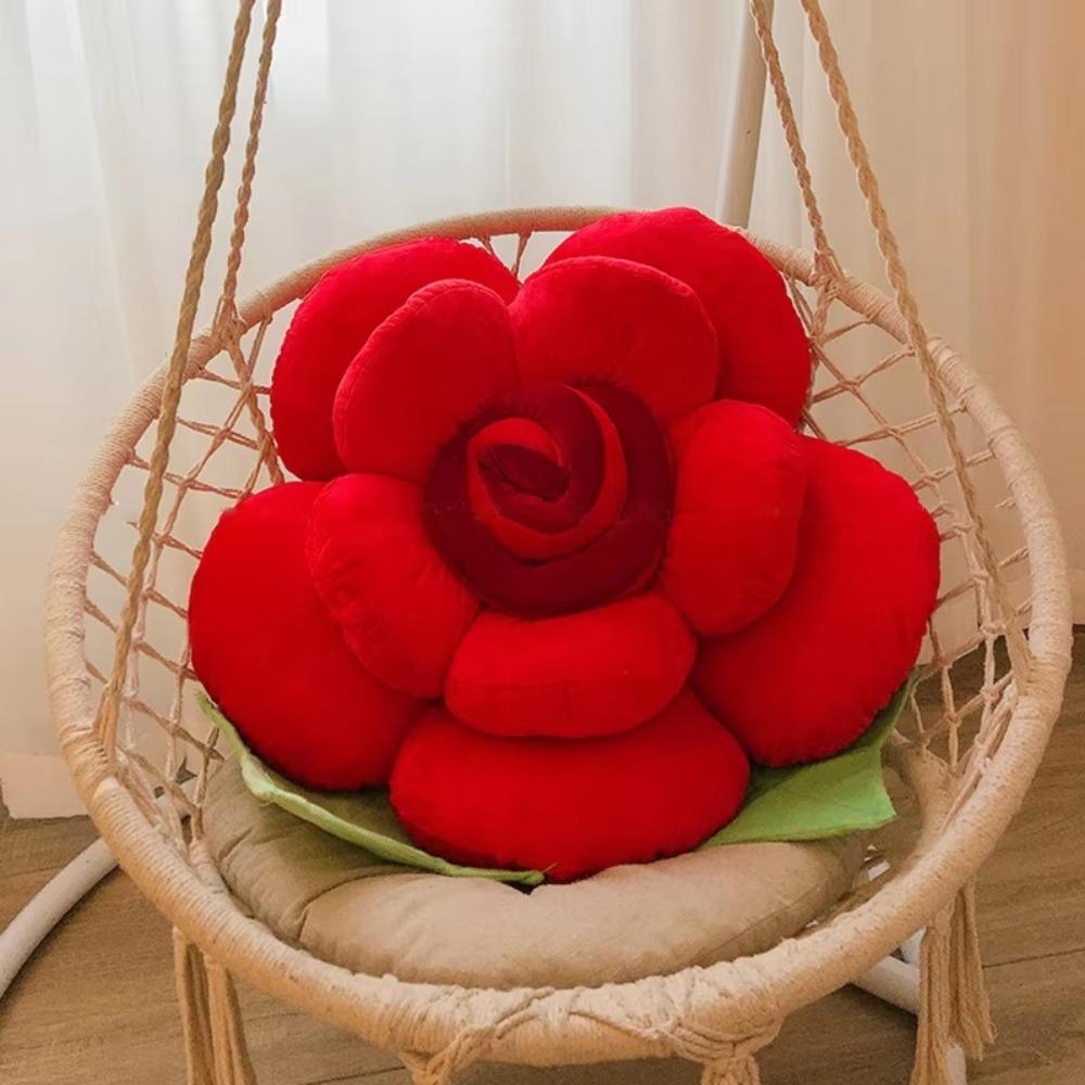 Simulated Rose Shaped Pillow Large Car Interior Cushion New Sofa Flower Cushion Home Decor