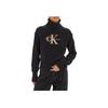 Calvin Klein Logo Embellished High Neck Fitted Long Sleeve Sweater Women Sweater Black J20J224229-BEH