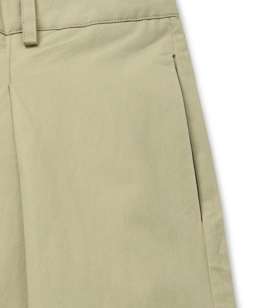 CONNECT KINLOCH Deep One-Pleat Cotton Pants (Beige)