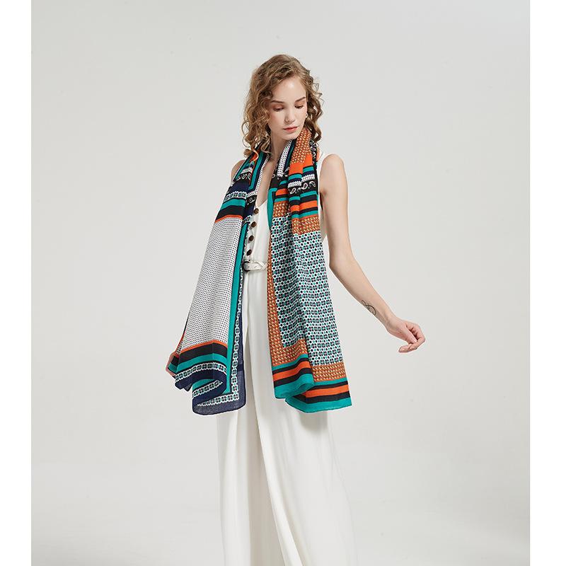 Cashew Dot Autumn and Winter New Scarf Female Warm Neck Long Beach Towel Sunscreen Imitation Cotton Shawl