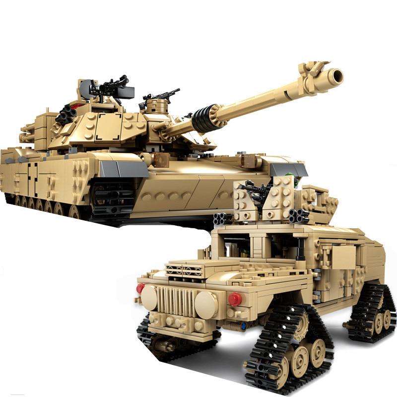 KAZI 10000 век военный танк M1 A2, деформация танка, автомобиль, танк, строительные блоки, игрушки для детей