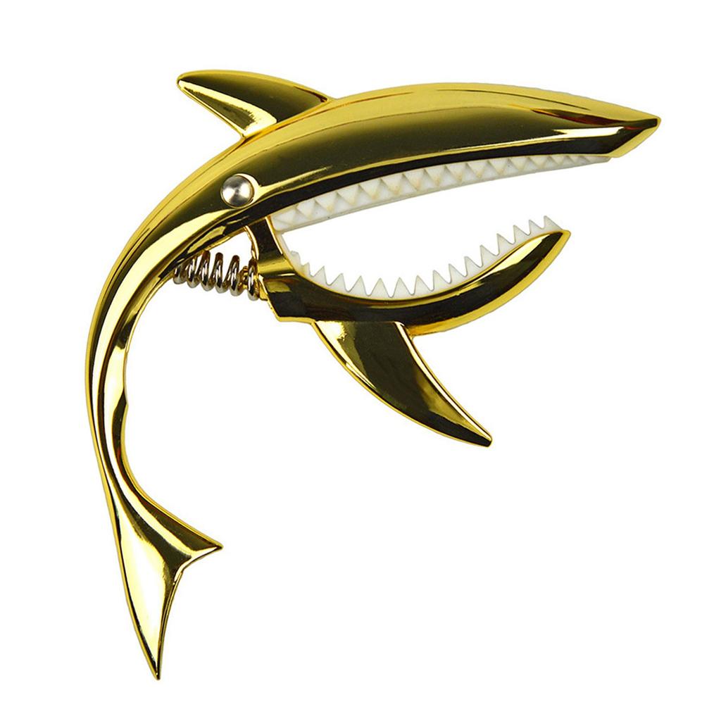 Акула Каподастр цинковый сплав Тон клип эластичный мягкий для акустической гитары укулеле мандолина банджо золото