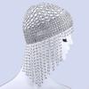 Shiny Beaded Hat Handmade Head Chain Exotic Headband  Party