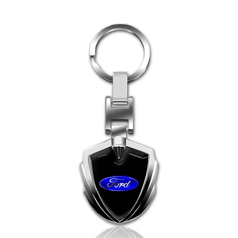 New 2026 Car Sticker New Luxury Metal Logo Keyring Car Keychain For Ford Focus 2 MK2 3 4 MK3 MK4 ST Mondeo Festiva Fusion Suit F