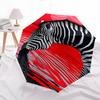 1pc Zebra Reflection Automatic Folding Umbrella - Compact Travel Umbrella with Auto Open/Close 8-Rib Heavy-Duty Shaft for Women/Men -l054